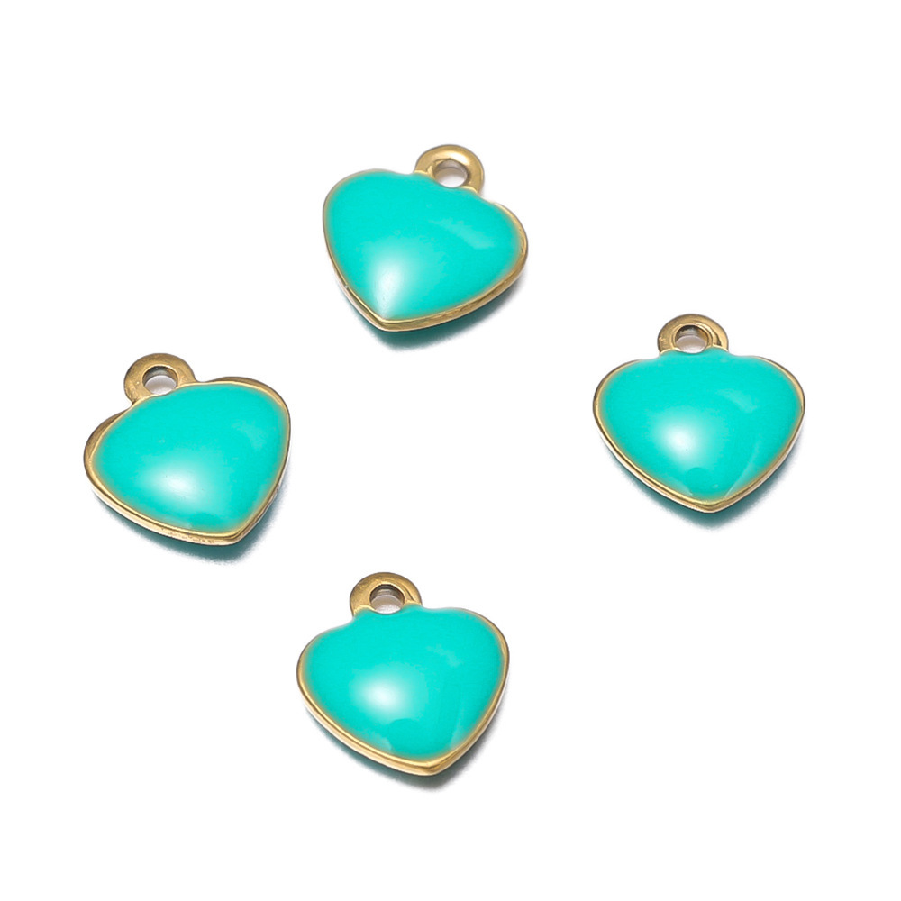 Pendentifs Pour Femmes En Acier Inoxydable Étanche, Style Diy, Motif Cœur, Croix, Étoile Et Lune 