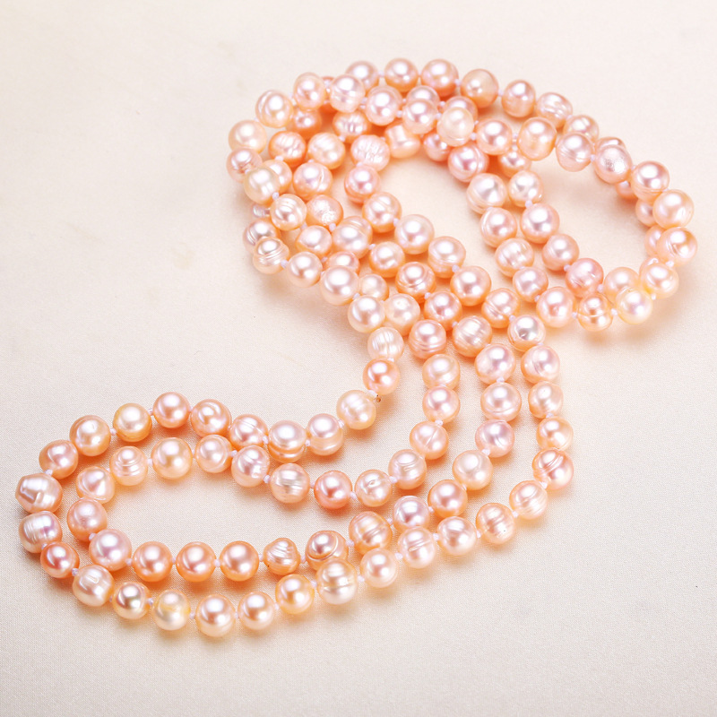 Collier De Perles D'Eau Douce Pour Femme, Collection Simple Et Élégante h5Image2