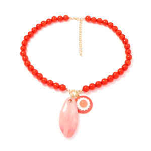 Colliers De Perles En Résine Pour Femmes, Collection Simple Series Sweet Irregular Shape Beads h5