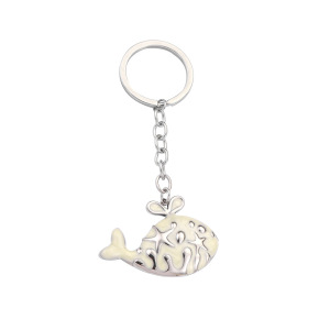 Porte-Clés En Alliage Représentant Un Poisson Mignon Et Mignon, Style Océanique, De La Série Simple. h5 