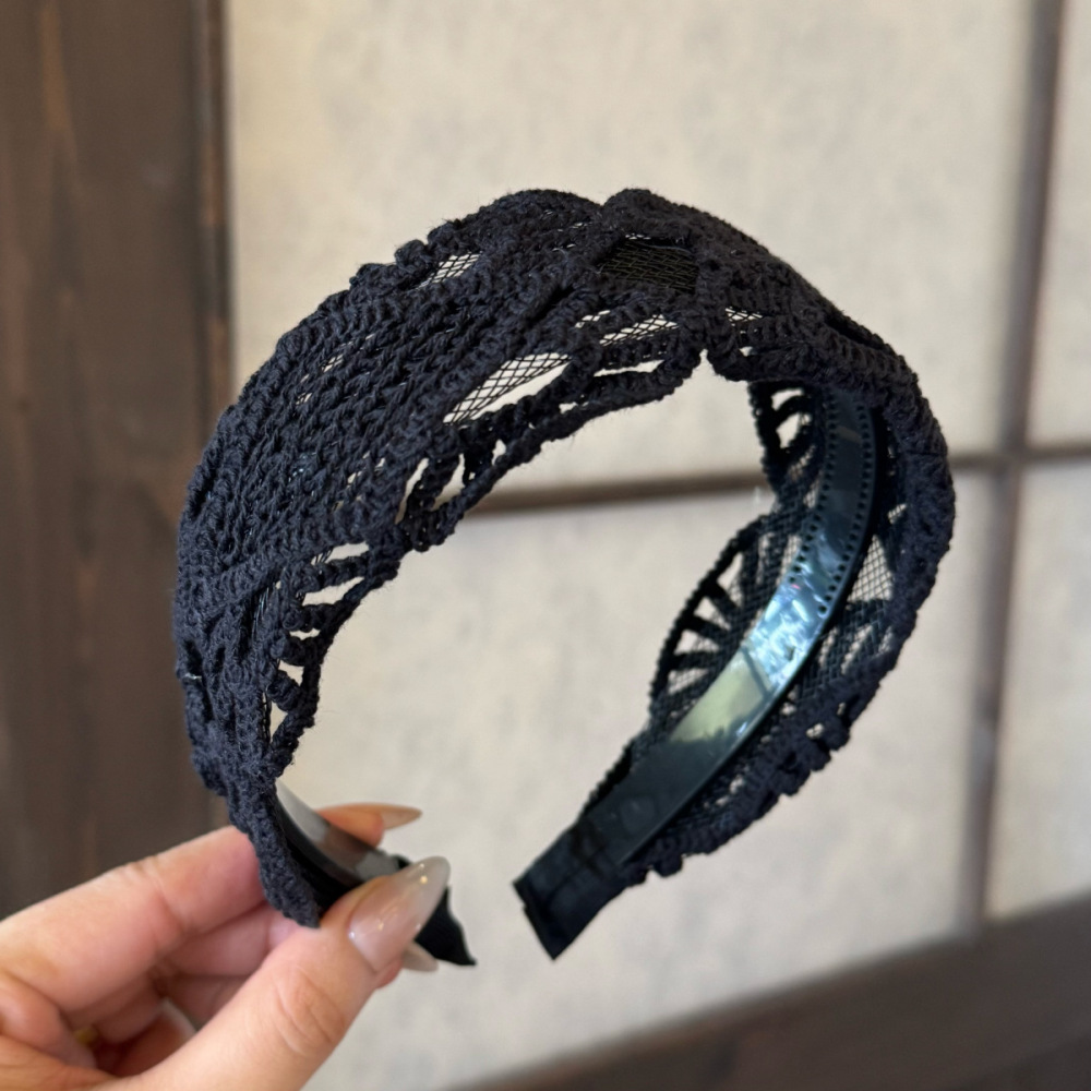 Bandeaux Pour Cheveux Ethniques Élégants, Unis, Ajourés, En Tissu Tissé 