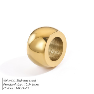 Perles D'Espacement Rondes En Acier Inoxydable Doré Avec Zircon Pour Femmes, Collection De Luxe À Faire Soi-Même h5