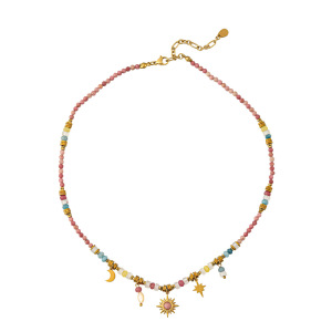 Colliers De Perles Rétro Soleil En Pierres Naturelles Pour Femmes, Collection Classique h5 Image5