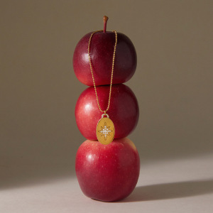 Collier Pendentif Élégant En Acier Inoxydable Doré, Forme Elliptique, Style Classique, Étanche, Collection Femme h5 Image4