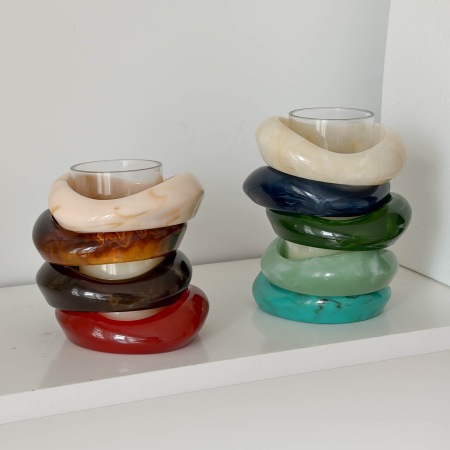 Bracelets pour femmes en résine à dégradé de couleurs 2
