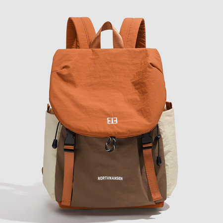 Sac à dos femme en nylon patchwork multicolore style sportif