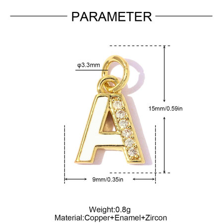 Pendentifs femme simples à faire soi-même, lettres, couleur cuivre et or