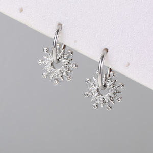 Boucles D'Oreilles Créoles Simple Series Daily Circle Pour Femmes, En Acier Inoxydable, Couleur Or, Étanches. h5 Image4