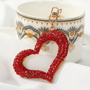 Porte-Clés Romantique Décontracté En Forme De Cœur, En Alliage Et Strass, Collection Romantique. h5 Image4