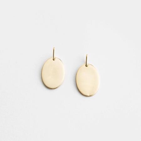 Pendentifs pour femmes en acier inoxydable, forme elliptique, étanches, couleur or, série Simple à faire soi-même 2