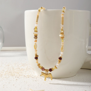 Colliers De Perles Rétro Pour Femmes, Ornés De Pierres Naturelles Et De Motifs Soleil. h5 Image2