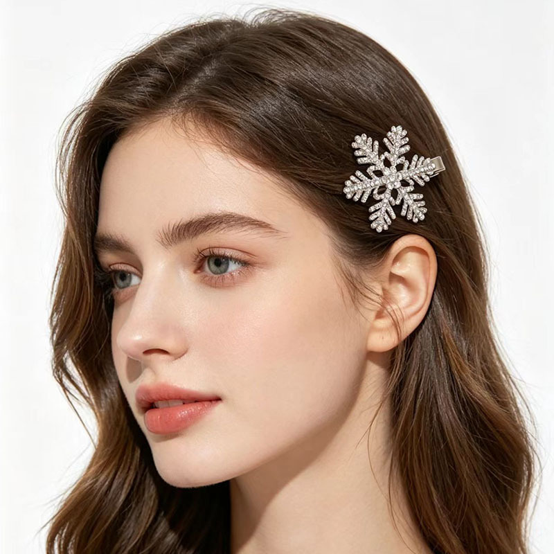 Pinces À Cheveux Élégantes En Alliage Avec Nœud Papillon Et Strass, Collection Luxe Image4