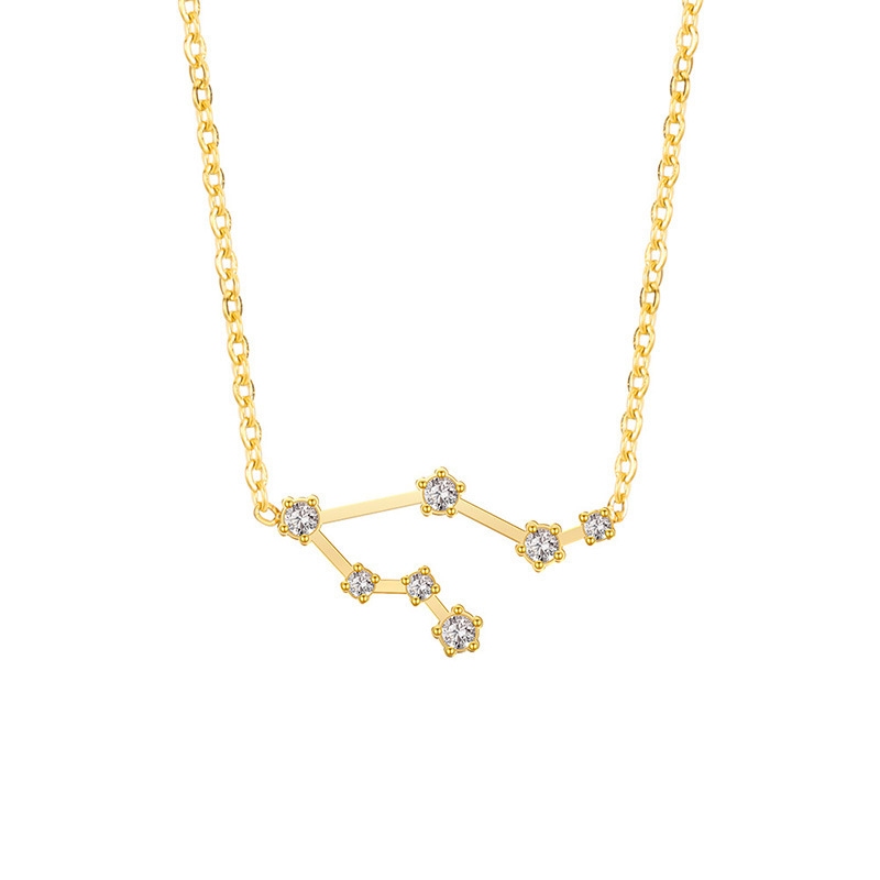Colliers Pendentifs Pour Femmes, Collection Simple, Forme Irrégulière Mignonne, Constellation, Acier Inoxydable Étanche, Couleur Or