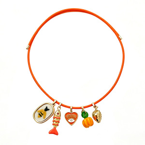 Collier Pendentif Femme En Forme De Cœur Et De Poisson, Avec Cordon Magnétique h5 Image5