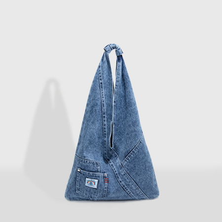 Sacs à bandoulière trapèze pour femmes, style patchwork décontracté, couleur unie, en toile patchwork.