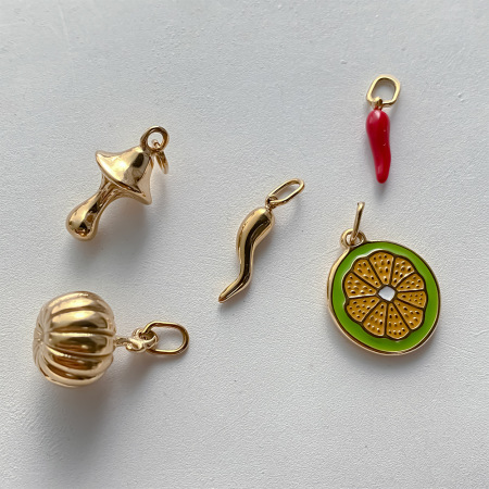 Pendentifs pour femmes en acier inoxydable, couleur or, forme irrégulière, style cercle piment, à faire soi-même (Série Simple) 2