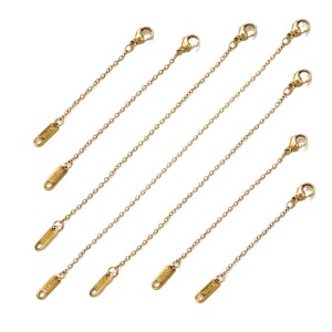 Chaîne En Acier Inoxydable Étanche Couleur Or, Apprêts Pour Bijoux h5 Image4