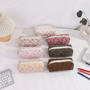 Pochettes À Stylos Simple Series En Polyester Naturel, Couleur Unie, Motif Floral Et Feuille h5 Image3
