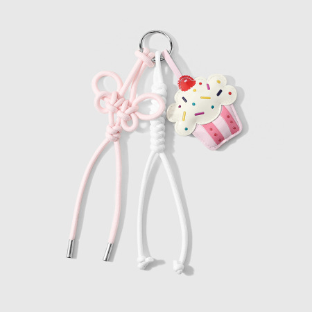 Breloques pour sac en PU tissé de couleurs assorties, série simple quotidienne, dessin animé