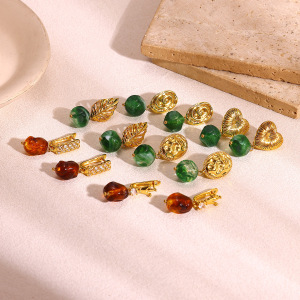 Boucles D'Oreilles Pendantes Pour Femmes, Style Rétro, Forme Irrégulière, Couleur Cuivre Doré, Collection Simple Series h5 Image3