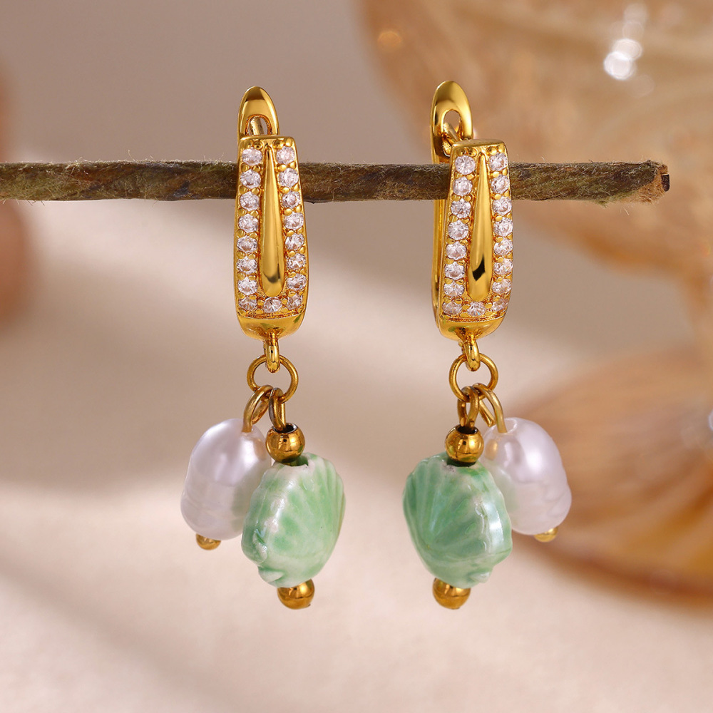 Boucles D'Oreilles Pendantes Pour Femme, Élégantes Et Irrégulières, En Forme De Croix, En Acier Inoxydable, Couleur Or, De La Collection Romantic. 