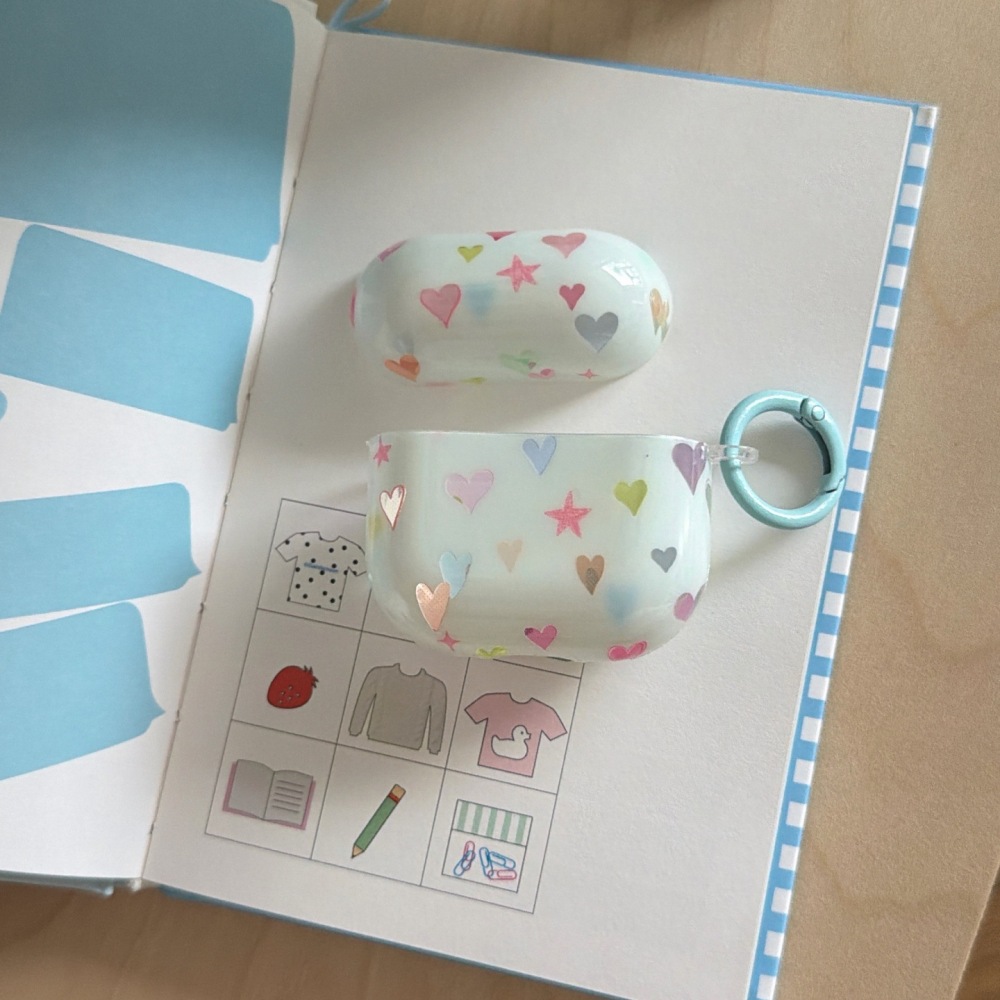 Étui Pour Écouteurs En Forme De Cœur Et D'Étoile Multicolore Image3