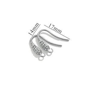 Boucles D'Oreilles En Acier Inoxydable Massif Doré Avec Strass h5 
