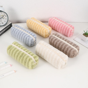 Pochettes À Stylos Décontractées En Polyester Uni À Rayures De La Série Simple h5 Image3