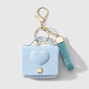 Breloques De Sac En Polyester À Chaîne Unie En Forme De Cœur, Collection Simple Series Daily Heart h5 