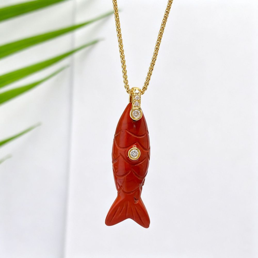 Pendentifs Pour Femmes En Pierres Naturelles, Motif Poisson, À Faire Soi-Même (Série Simple)