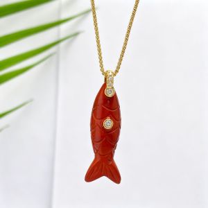 Pendentifs Pour Femmes En Pierres Naturelles, Motif Poisson, À Faire Soi-Même (Série Simple) h5