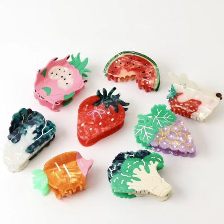 Série Simple Mignon Fruits Couleurs Mixtes Engrais pour Plantes Acétate Cheveux Griffes