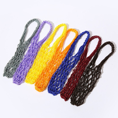 Housse de bouteille d'eau pour femme en maille tressée ajourée, couleur unie, style décontracté 2