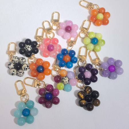 Porte-clés en pierres naturelles Sweet Flower 2