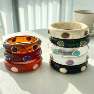 Bracelets Pour Femmes En Résine De Forme Géométrique h5 Image3