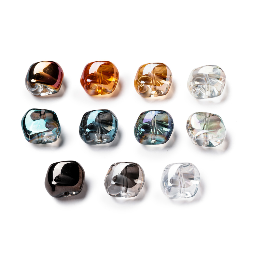 Perles De Verre Dorées À Dégradé De Couleurs, Forme Irrégulière, À Faire Soi-Même, Série Simple h5Image4