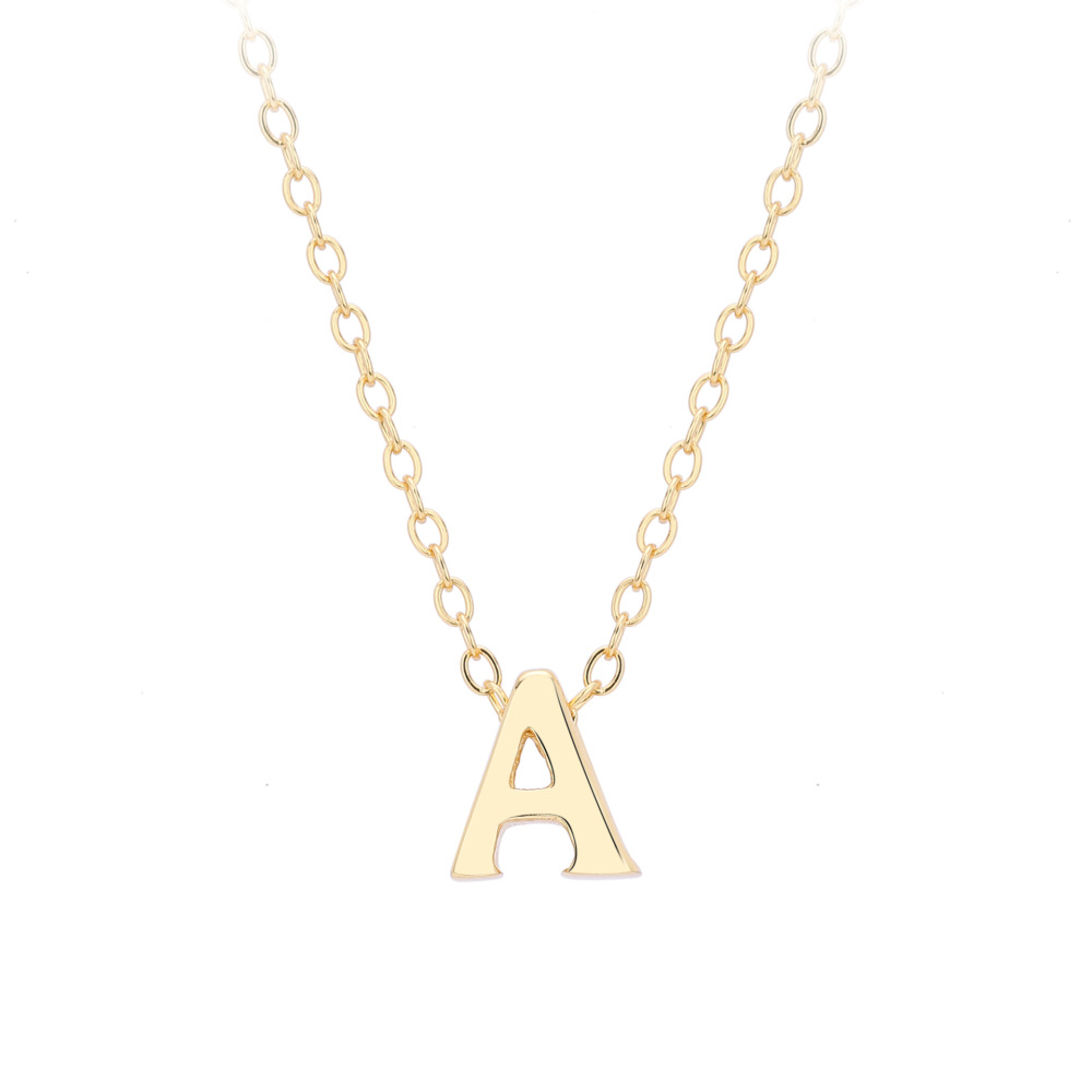 Colliers Pour Femmes En Argent Sterling 925 Plaqué Rhodium, Collection Simple Series Daily Letter Image4