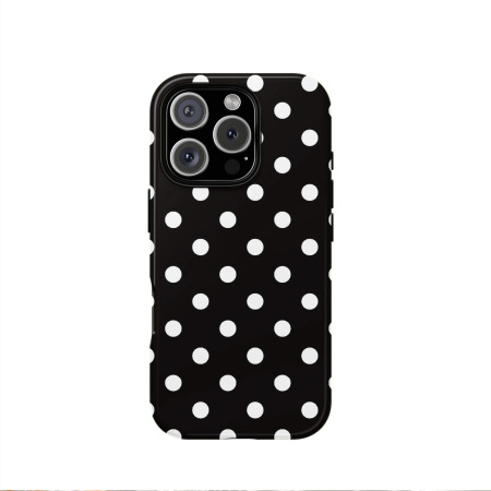 Coques de téléphone minimalistes à pois et blocs de couleur deux-en-un 2
