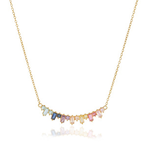 Colliers Pendentifs Pour Femmes, Élégants Et Rectangulaires, En Acier Inoxydable, Couleur Or, Avec Zircon, Étanches Et De Couleur Dorée. h5 Image5