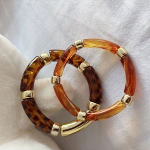 Ensembles De Bracelets Pour Femmes En Résine Multicolore À Motif Léopard h5