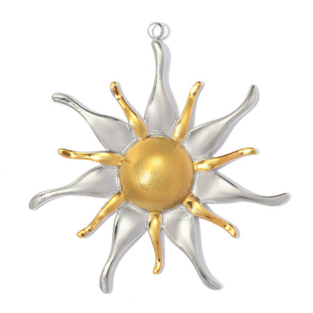 Pendentifs pour femmes, collection classique, à faire soi-même, en forme de cœur irrégulier, œil du diable, acier inoxydable, étanche, couleur or 2