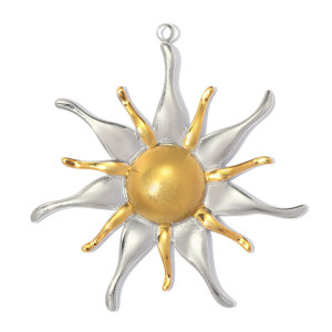 Pendentifs Pour Femmes, Collection Classique, À Faire Soi-Même, En Forme De Cœur Irrégulier, Œil Du Diable, Acier Inoxydable, Étanche, Couleur Or h5 Image2