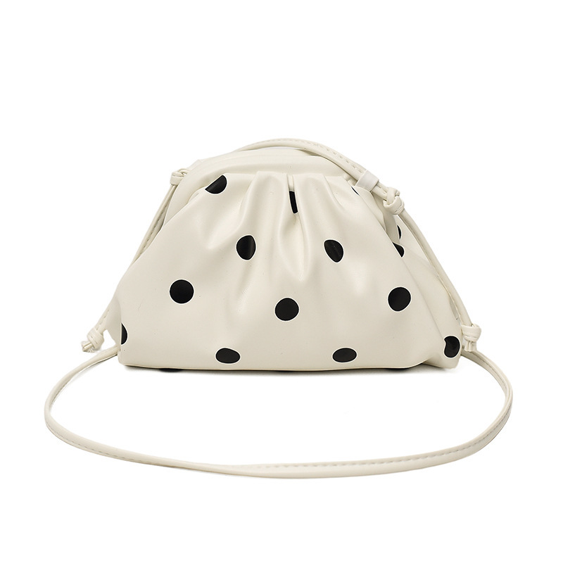 Sac Bandoulière Rond Pour Femme, Style Parisien Chic, Sans Pois, En Pu Multicolore. 