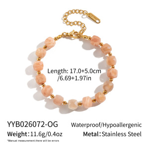 Bracelets Pour Femmes En Acier Inoxydable Étanches, Ornés De Perles D'Améthyste Et De Pierres Naturelles h5 