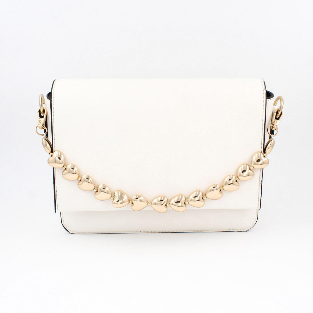 Chaîne En Métal Pour Téléphone Et Sac, Perles Simples En Forme De Cœur, Collection Romantique h5Image4