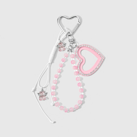 Perles en forme de cœur pour le quotidien, breloques en alliage pour sac à notes/instruments, série Simple