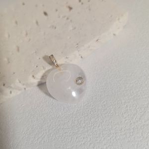 Pendentifs Pour Femmes En Forme De Cœur, Pierres Naturelles, Cuivre Doré Et Zircon h5 