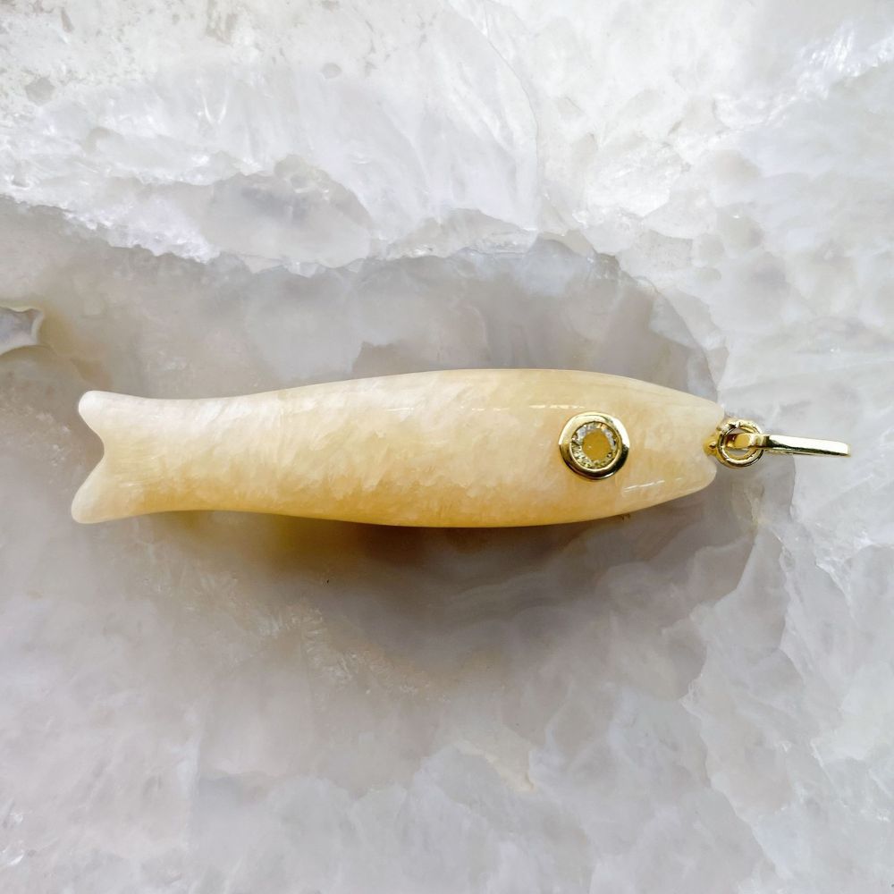 Pendentifs Pour Femmes En Pierre Naturelle En Forme De Poisson 