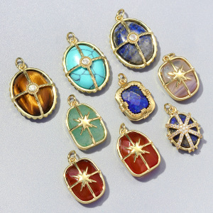 Pendentifs Pour Femmes En Zircon Et Pierres Naturelles, Style Rétro, Collection Classique h5 Image3