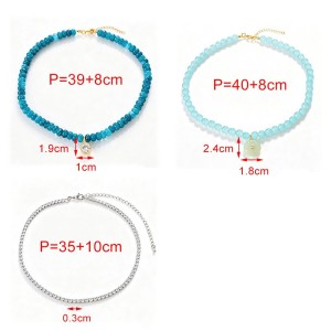 Colliers De Perles Pour Femmes, Collection Romantique Daily Beads, Cercle De Pierres Naturelles Couleur Or h5 Image4